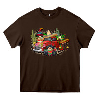 Chocolate Brown cinco de mayo truck Heavy Core Tee - CowGirlArtShop