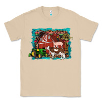 Mushroom farm life tractor cow pig rooster Classic Tee - Artiststas