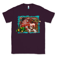 Plum farm life tractor cow pig rooster Classic Tee - Artiststas