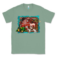Sage farm life tractor cow pig rooster Classic Tee - Artiststas