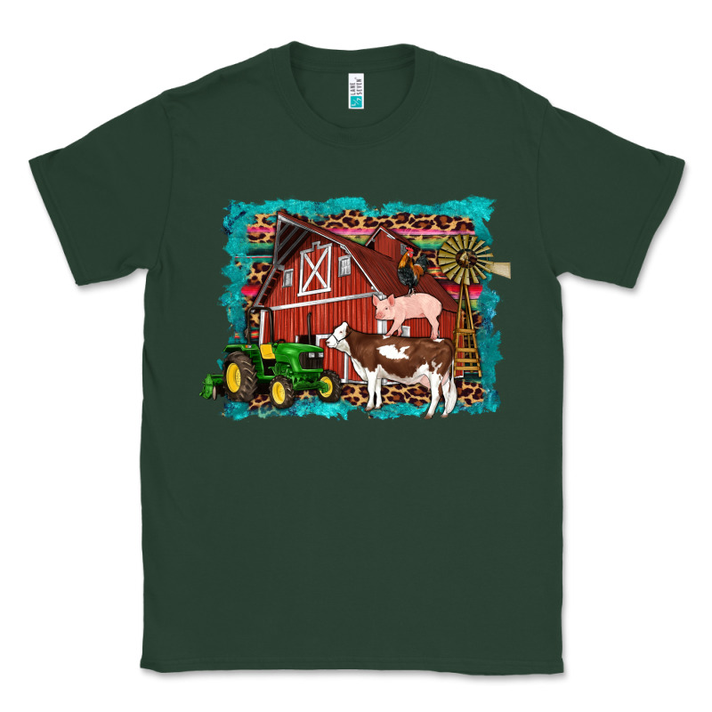 Farm Life Tractor Cow Pig Rooster Classic Tee by Artiststas | Teevron