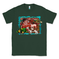 Sports Green farm life tractor cow pig rooster Classic Tee - Artiststas