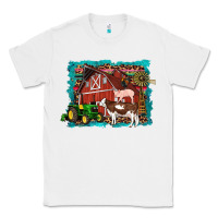 White farm life tractor cow pig rooster Classic Tee - Artiststas