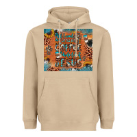 Mushroom all i need is a little bit of coffee and o whole lot of jesus Heavyweight Hoodie - JahusDesignShop