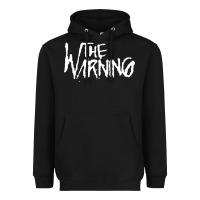 Black The warning Style Heavyweight Hoodie - linhVisuals