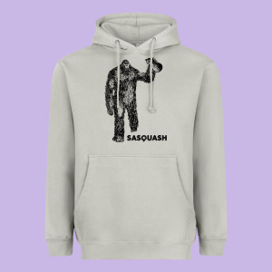 Cool Unique Sasquash Sasquatch And Squash Bigfoot T Shirt Heavyweight Hoodie Designed By Linhvisuals