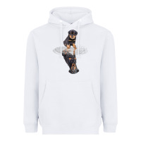White rottweiler reflection t shirt funny father's day dog gifts Heavyweight Hoodie - linhVisuals