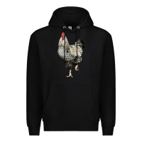 Black wyandotte rooster Premium Hoodie - LillyAllenDesigns