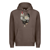 Coffee wyandotte rooster Premium Hoodie - LillyAllenDesigns