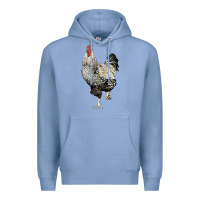 Colony Blue wyandotte rooster Premium Hoodie - LillyAllenDesigns