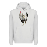 Dove Grey wyandotte rooster Premium Hoodie - LillyAllenDesigns