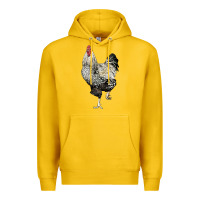 Lemon wyandotte rooster Premium Hoodie - LillyAllenDesigns