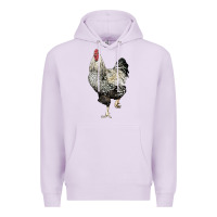 Lilac wyandotte rooster Premium Hoodie - LillyAllenDesigns