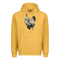 Mustard wyandotte rooster Premium Hoodie - LillyAllenDesigns