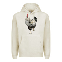Oatmeal Heather wyandotte rooster Premium Hoodie - LillyAllenDesigns