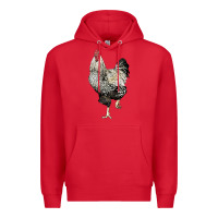 Red wyandotte rooster Premium Hoodie - LillyAllenDesigns