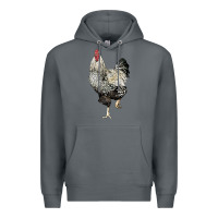 Rock wyandotte rooster Premium Hoodie - LillyAllenDesigns