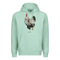 Seafoam wyandotte rooster Premium Hoodie - LillyAllenDesigns