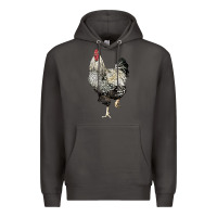 Smoke wyandotte rooster Premium Hoodie - LillyAllenDesigns