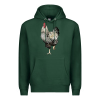 Sports Green wyandotte rooster Premium Hoodie - LillyAllenDesigns