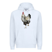 White wyandotte rooster Premium Hoodie - LillyAllenDesigns