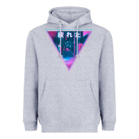 Heather Grey tired japanese otaku   abandoned city street art t shirt Heavyweight Hoodie - linhVisuals