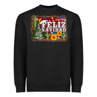 Black feliz navidad Heavyweight Sweatshirt - AdoDesignShop