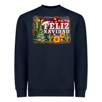 Navy feliz navidad Heavyweight Sweatshirt - AdoDesignShop