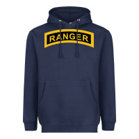 Army Ranger Tab   Black & Gold   Army Ranger Tab Black Gold Heavyweight Hoodie | Teevron