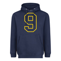 Navy number #9 sports jersey uniform Heavyweight Hoodie - linhVisuals