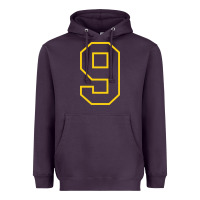 Plum number #9 sports jersey uniform Heavyweight Hoodie - linhVisuals