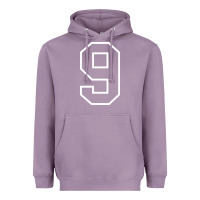 Lavender number #9 sports jersey uniform Heavyweight Hoodie - linhVisuals