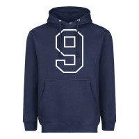 Navy number #9 sports jersey uniform Heavyweight Hoodie - linhVisuals