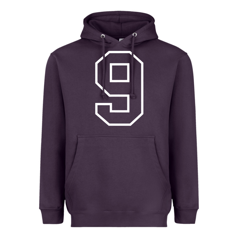 Number #9 Sports Jersey Uniform Heavyweight Hoodie by linhVisuals | Teevron