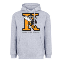 Heather Grey kalamazoo college vectorized Heavyweight Hoodie - linhVisuals