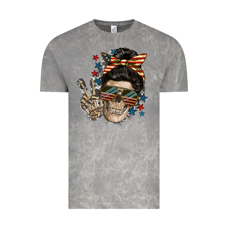 American Mother Skull Vintage Tee by FaDigitalArtStudio | Teevron