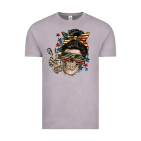 Vintage Zinc American Mother skull Vintage Tee - FaDigitalArtStudio