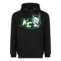 Black keuka college wolf vectorized Heavyweight Hoodie - linhVisuals