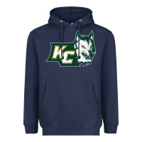 Navy keuka college wolf vectorized Heavyweight Hoodie - linhVisuals