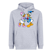 Heather Grey donal duck Heavyweight Hoodie - linhVisuals