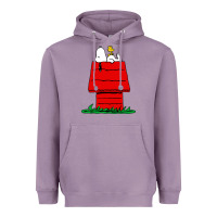 Lavender peanuts the doghouse Heavyweight Hoodie - linhVisuals