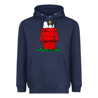 Navy peanuts the doghouse Heavyweight Hoodie - linhVisuals