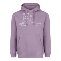 Lavender cat butt white Heavyweight Hoodie - linhVisuals