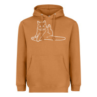Meerkat cat butt white Heavyweight Hoodie - linhVisuals