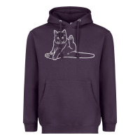 Plum cat butt white Heavyweight Hoodie - linhVisuals