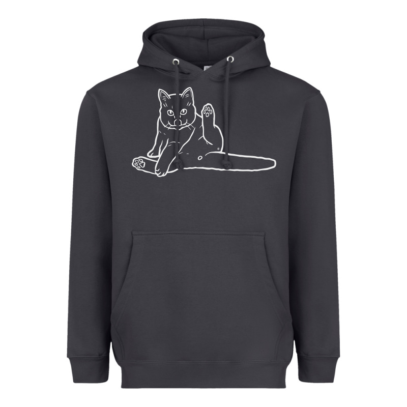 Cat Butt White Heavyweight Hoodie by linhVisuals | Teevron