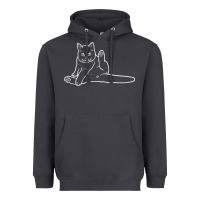 Smoke cat butt white Heavyweight Hoodie - linhVisuals