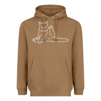 Toasted Coconut cat butt white Heavyweight Hoodie - linhVisuals