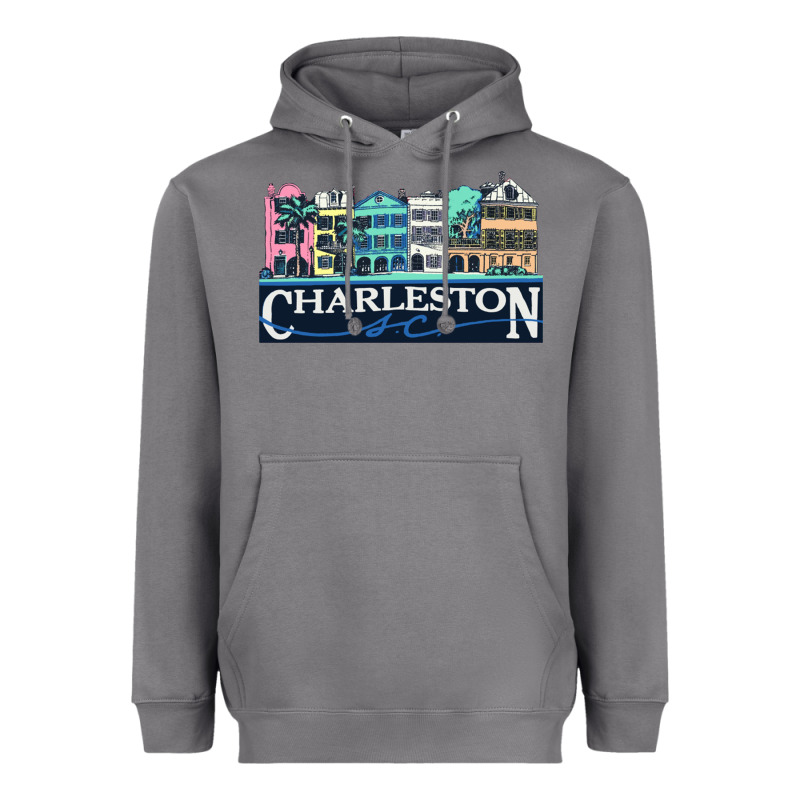 Charleston Rainbow Road   Charleston South Carolin Heavyweight Hoodie by linhVisuals | Teevron