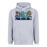 Heather Grey charleston rainbow road   charleston south carolin Heavyweight Hoodie - linhVisuals